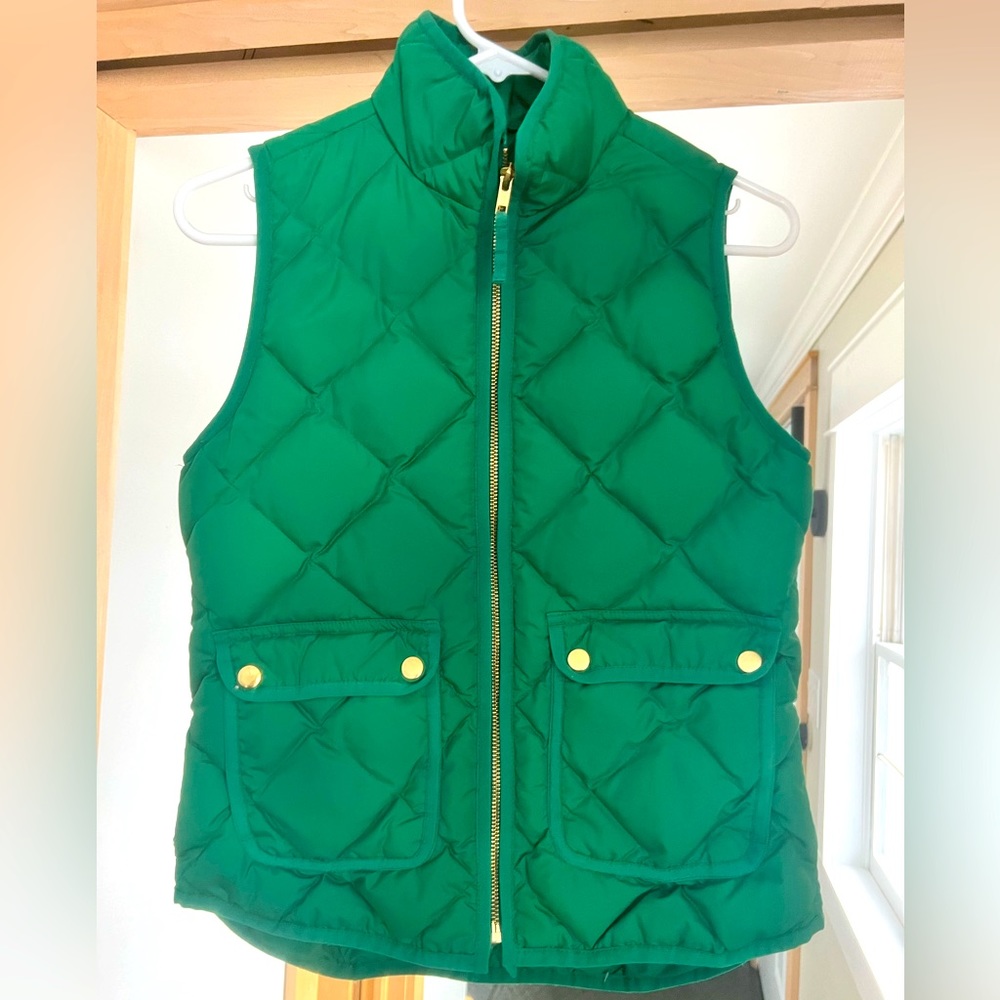 JCrew Women’s Green Puffer Vest - Size XS